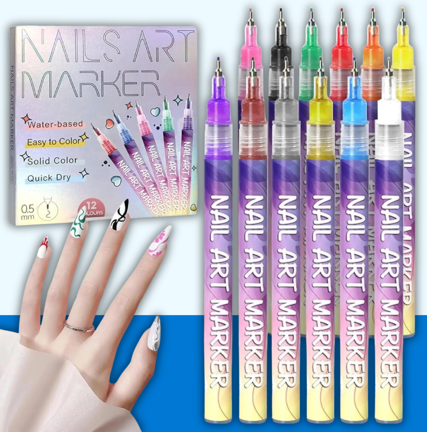 Wilsonyx NailArtStroke™ 12 Premium colours