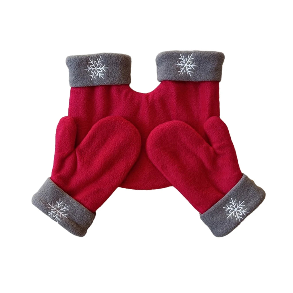 Winter Couple Gloves Polar Fleece Lovers Winter Thicken Warm Glove Christmas Gift Romantic Couples Mittens Provide Warmth