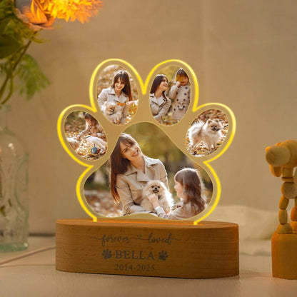 Custom Photo Dog Memorial Night Light Light Up Pet Memorial Plaque Personalized Pet Loss Gift Sympathy Gift for Dog Lovers