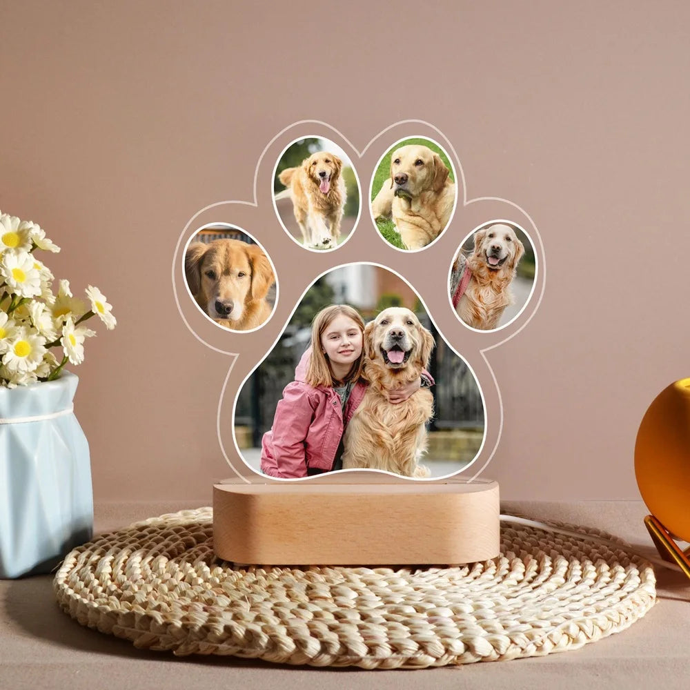 Custom Photo Dog Memorial Night Light Light Up Pet Memorial Plaque Personalized Pet Loss Gift Sympathy Gift for Dog Lovers