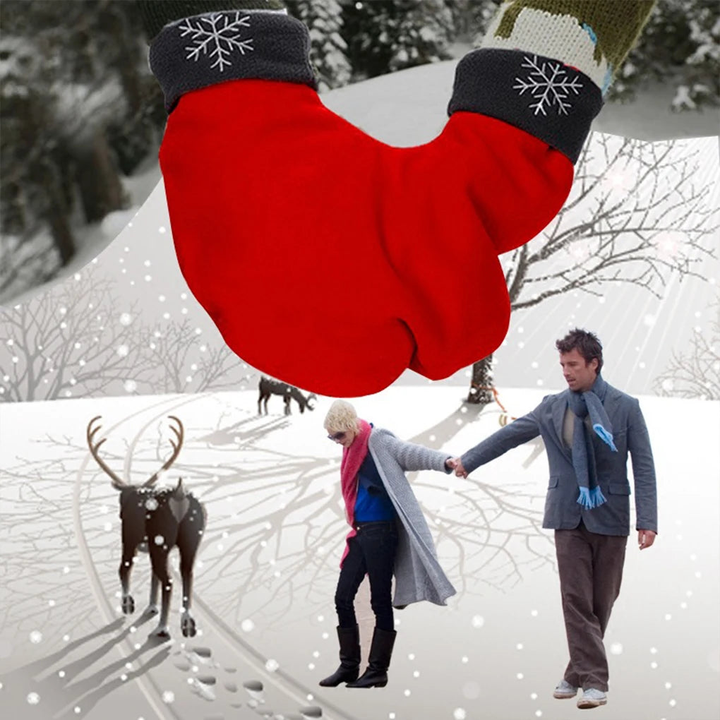 Winter Couple Gloves Polar Fleece Lovers Winter Thicken Warm Glove Christmas Gift Romantic Couples Mittens Provide Warmth