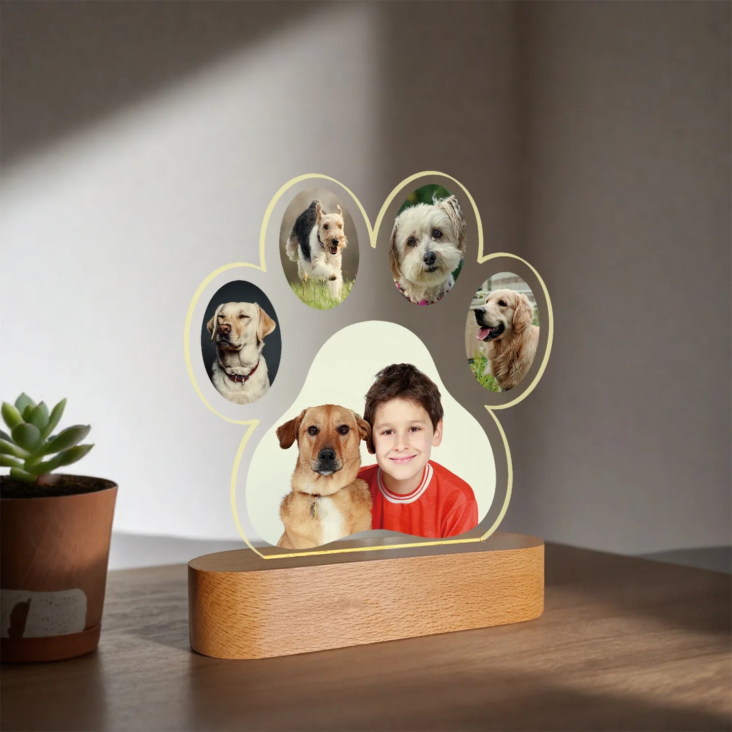 Custom Photo Dog Memorial Night Light Light Up Pet Memorial Plaque Personalized Pet Loss Gift Sympathy Gift for Dog Lovers