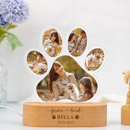Custom Photo Dog Memorial Night Light Light Up Pet Memorial Plaque Personalized Pet Loss Gift Sympathy Gift for Dog Lovers