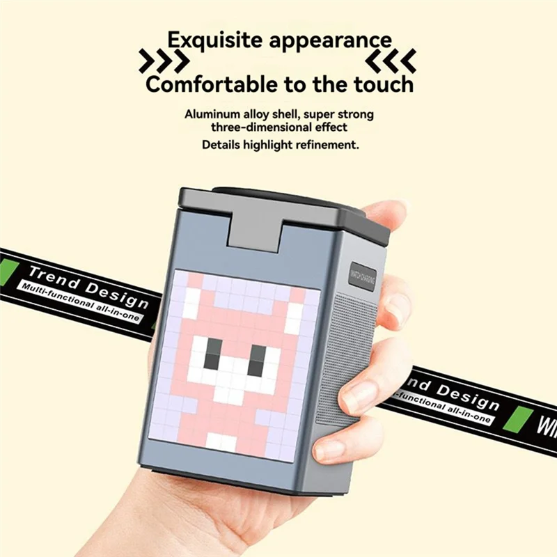 B50B-6In1 Magnetic Multi-Function Wireless Charger With Bluetooth Speaker Alarm Clock For Iphone 14-16Pro For  Iwatch